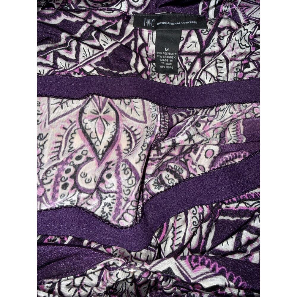 I-N-C International Concepts Purple Paisley Maxi Dress Built in Shelf Bra | EUC - Picture 6 of 9